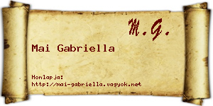 Mai Gabriella névjegykártya